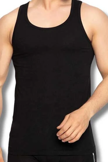 Seher Erkek Ekonomik Renkli Klasik Askılı Atlet 001K - 6 Adet  2XL Yeni Haki - Resim 4