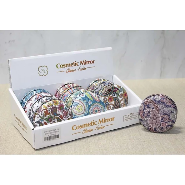 pilelistore Taşlı Yuvarlak El Aynası Kalın ürün görseli 1