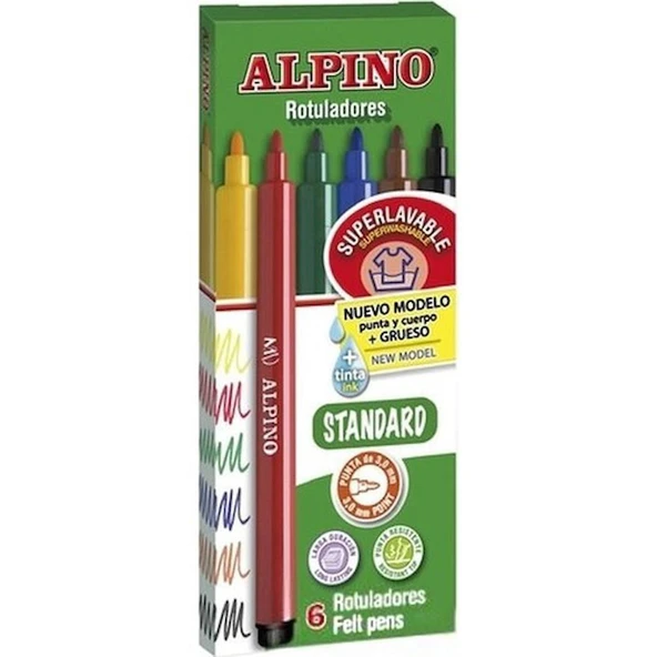 ALPINO KEÇELİ KALEM 6LI ürün görseli