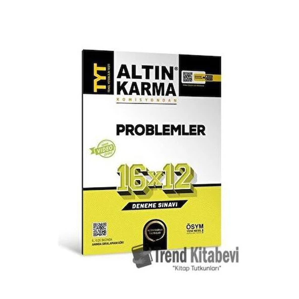 Altınkarma TYT Problemler 16x12 Deneme Sınavı 2023 ürün görseli