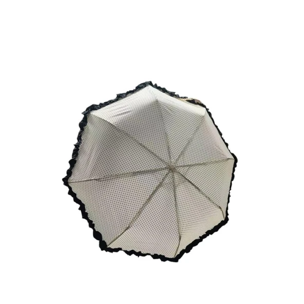 TK-3665 Katlanır Otomatik Şemsiye 8 Telli Desenli Fırfırlı - Resim 2
