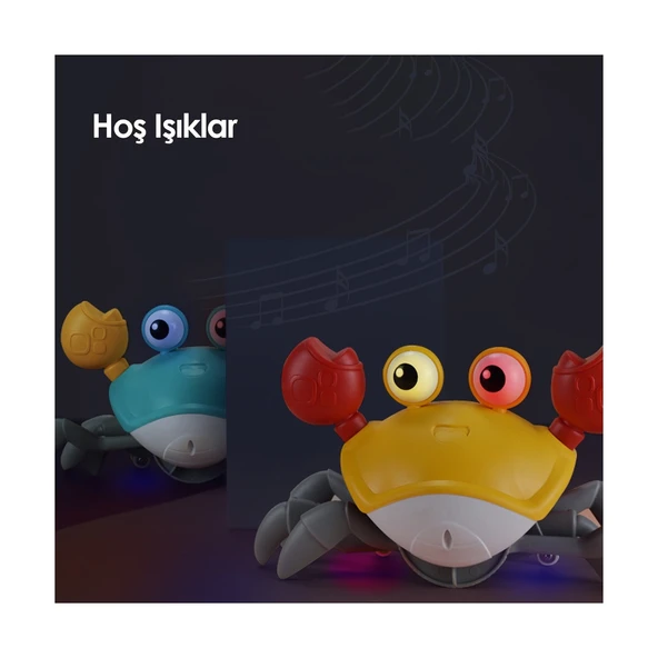 Şarjlı Müzikli Hareketli Oyuncak Yengeç Yürüme Yardımcısı Otomatik Sensörlü - Resim 2