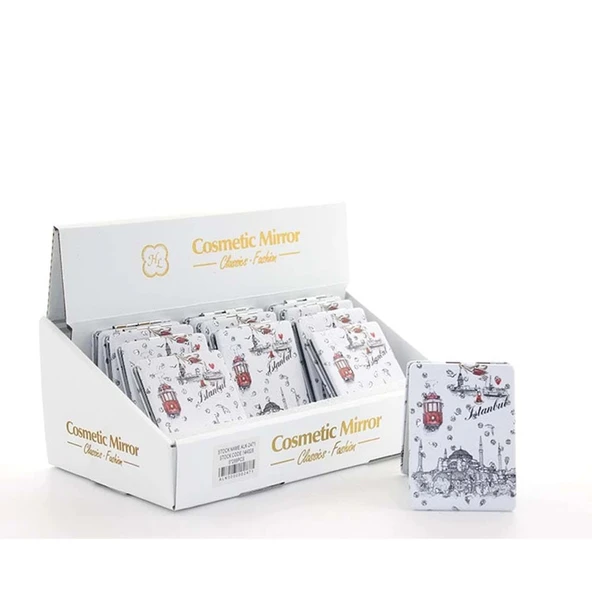 pilelistore Taşlı İstanbul Tasarımı El Aynası İnce - 2