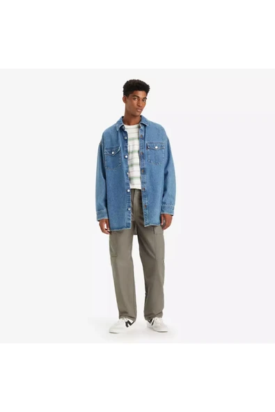 Erkek Straight Fit Haki Kargo Pantolon - A7364-0002 ürün görseli