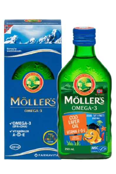 Mollers Omega 3 Balık Yağı Tuttu Frutti 250 ml ürün görseli