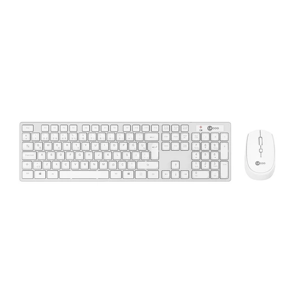 Lenovo Lecoo KM2001 Kablosuz Türkçe Q Klavye & Mouse Set Beyaz ürün görseli