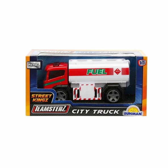 Teamsterz Şehir Araçları - Beyaz-Kırmızı Tank ürün görseli