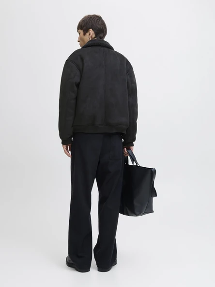 JACK JONES Erkek Yakası Kürklü Bomber Ceket 12282444 - Resim 7