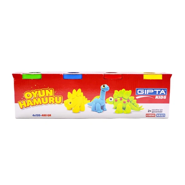 Gıpta Oyun Hamuru 4 Renk 4x120gr ürün görseli