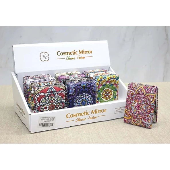 pilelistore Taşlı El Aynası Dikdörtgen Kalın