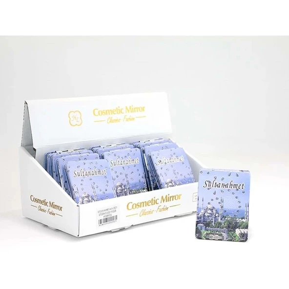 pilelistore Taşlı İstanbul Tasarımı El Aynası İnce