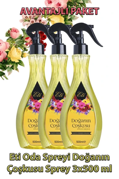 Eti Oda Spreyi Doğanın Çoşkusu Sprey 500 ml 3 Adet ürün görseli 1