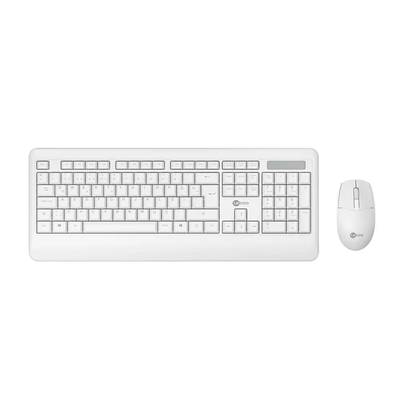 Lenovo Lecoo KW202 Kablosuz Türkçe Q Klavye & Mouse Set Beyaz - Resim 5