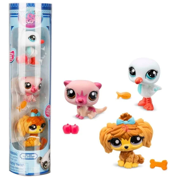 0621 Littlest Pet Shop NessiWorldşler 3’lü Figür Seti S2 - Resim 3