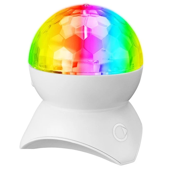 <![CDATA[Mikado MD-X740 Beyaz Şarjlı BT-TF Cart-USB Tavan Led Işıklı Disko Topu Speaker Hoparlör]]> ürün görseli