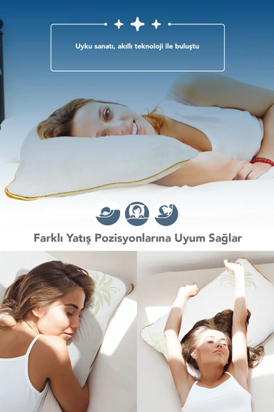 2 Adet Aloe Wera kumaşlı Visco parçacıklı ortopedik yastık,saten biyeli Visco yastık 1200 gr - Resim 4