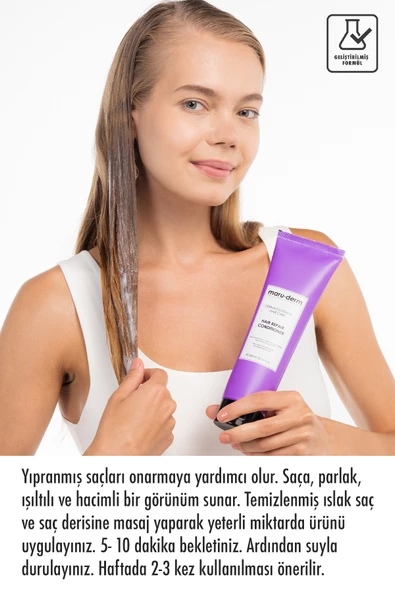 Saç Kremi | Saç Onarıcı Saç Kremi 300 ml | Yıpranmış Zayıf Saçlar | Vegann - 4