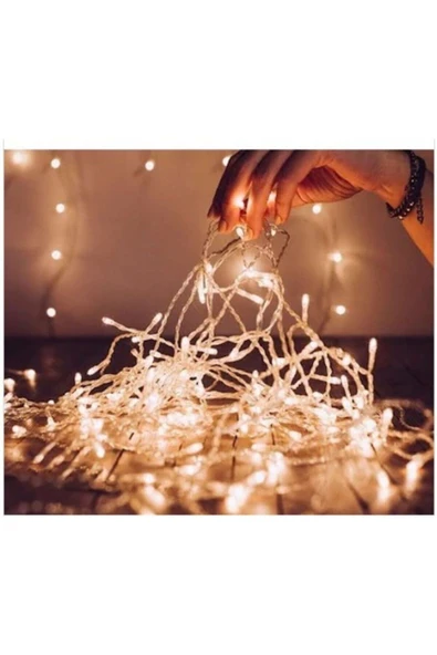 Dekoratif Özel Günlere Süsleme Fişli Şeffaf Kablolu Günışığı Peri Led Animasyonlu 100 Ledli 10 Metre - 2
