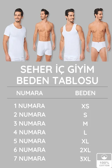 Seher Erkek Ekonomik Renkli Klasik Askılı Atlet 001K - 6 Adet  Gri 3XL - Resim 9