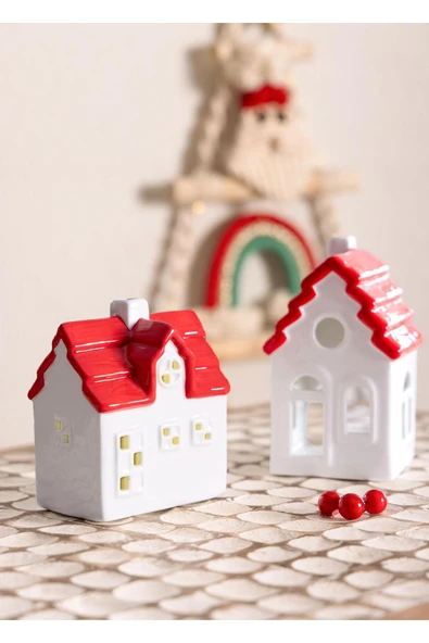 The Mia Dekoratif Led Işıklı Yılbaşı Evi 10x7x12 cm  SUS0117 - Resim 4