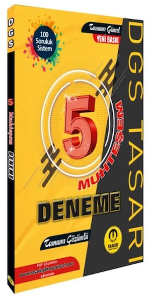 DGS 5 Muhteşem Çözümlü Deneme / Kolektif / Tasarı Yayıncılık / 9786057188748 ürün görseli