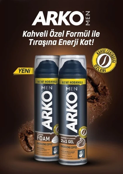 Arko Men, Coffee Tıraş Jeli - 200 ml x 4 Adet - Resim 8