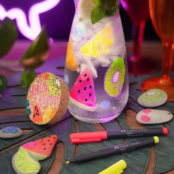 Faber Castell Neon 6 Renk Markör Kalem 1.5mm - Resim 3