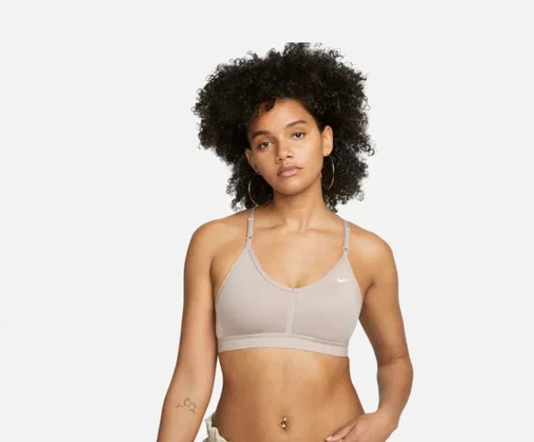 Nike Dri-Fit Indy V Neck Light-Support Sports Training Kadın Bra