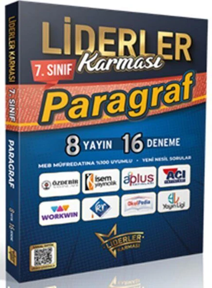 7. Sınıf Paragraf Denemeleri 8 Yayın 16 Deneme Liderler Karması ürün görseli