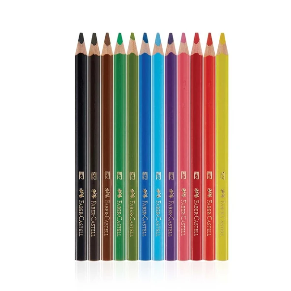Faber Castell Jumbo Boya Kalemi 12’li Beyaz 116616 - Resim 2