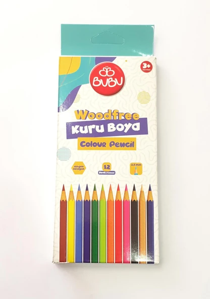 BU-BU WOODFREE KURUBOYA TAM BOY 12 RENK ürün görseli