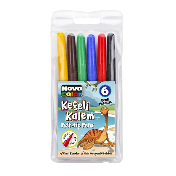 Nova Color Nc-619 6 Renk Keçeli Kalem ürün görseli