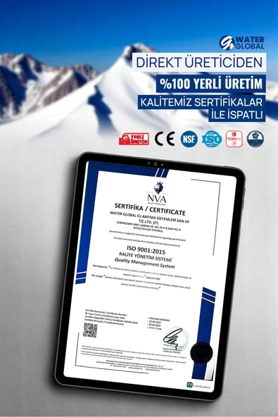 Membran Filtre 80 GPD – NSF Sertifikalı, Yüksek Arıtma Kapasiteli - Resim 5