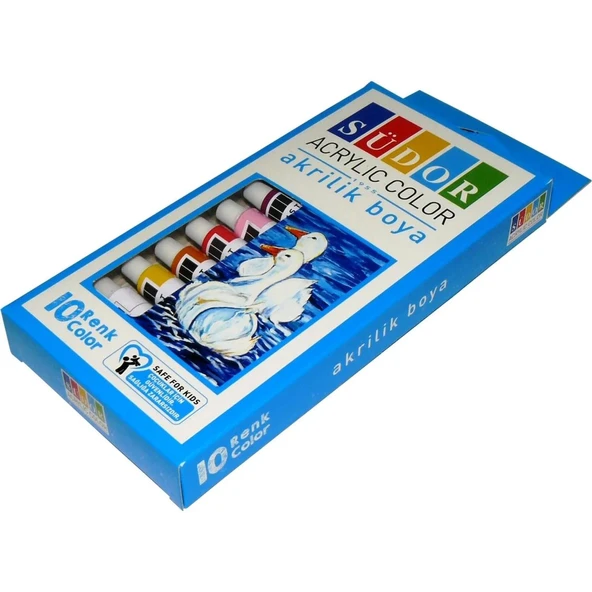 Südor Akrilik Boya Tüp 10 Renk x 9 ml ürün görseli