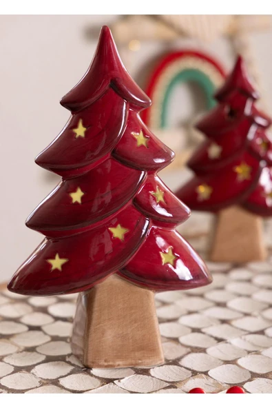 The Mia Dekoratif Led Işıklı Yılbaşı Ağacı 13x6x20 cm SUS0160 - Resim 3