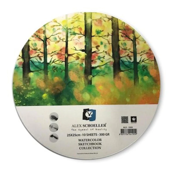Alex Schoeller 300gr 10yp Yuvarlak Sulu Boya Resim Defteri / ALX.1959 ürün görseli