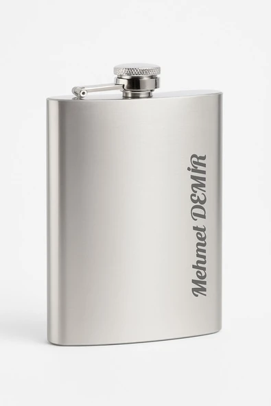 Unutulmaz Anlar İçin Anıları Taşıyın İsime Kişiye Özel Lazer İşlemeli Paslanmaz Çelik Cep Matarası - 2