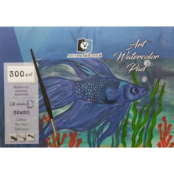 ALEX 35x50 SULUBOYA DEFTERİ 300GR.12YP. ART WATERCOLOR PAD ALX-8851 ürün görseli