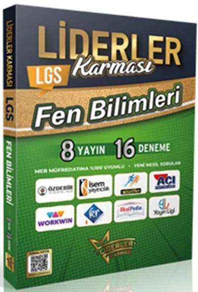8. Sınıf LGS Fen Bilimleri Denemeleri 8 Yayın 16 Deneme Liderler Karması ürün görseli