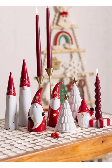 The Mia Dekoratif Led Işıklı Yılbaşı Ağacı Beyaz 10x10x18  SUS0120 - Resim 6