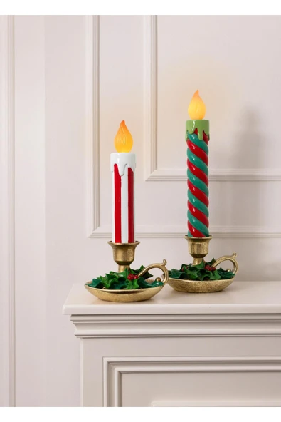 The Mia Dekoratif Led Işıklı Yılbaşı Mumu 18x17x45 cm  SUS0222 - Resim 3