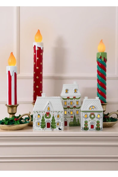 The Mia Dekoratif Led Işıklı Yılbaşı Mumu 18x17x45 cm  SUS0222 - Resim 4