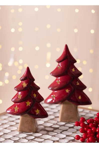 The Mia Dekoratif Led Işıklı Yılbaşı Ağacı 13x6x20 cm SUS0160 - Resim 4