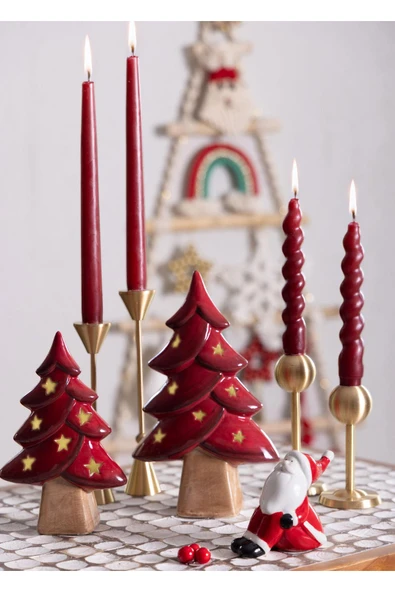 The Mia Dekoratif Led Işıklı Yılbaşı Ağacı 13x6x20 cm SUS0160 - Resim 6