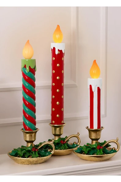 The Mia Dekoratif Led Işıklı Yılbaşı Mumu 18x17x45 cm  SUS0222 - Resim 2