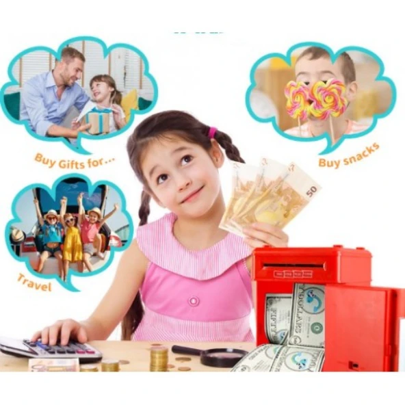 Periboia Elektronik Şifreli Kasa Otomatik ATM Kumbara - 3