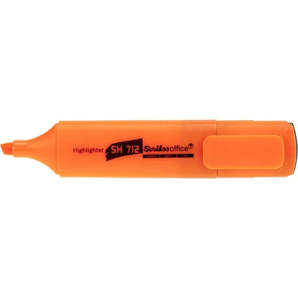 Scrikss Office Sh712 Fosforlu Kalem - Turuncu (12 Adet) - Resim 2