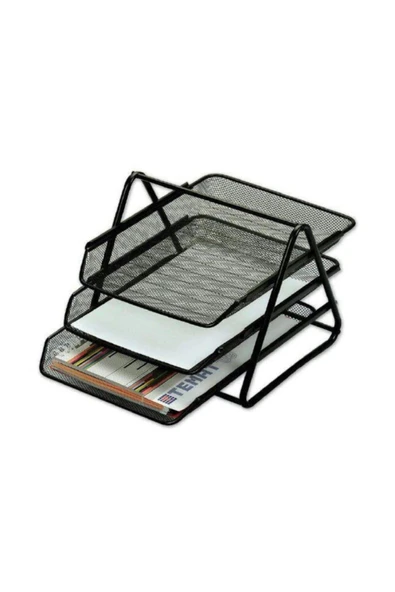 TEMAT 3LÜ EVRAK RAFI GÜMÜŞ ürün görseli