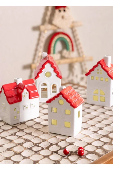 The Mia Dekoratif Led Işıklı Yılbaşı Evi 10x7x12 cm  SUS0117 - Resim 5