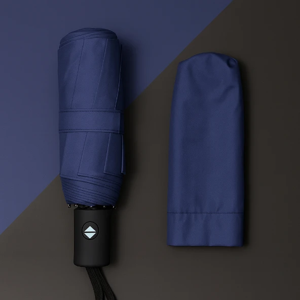 Periboia Mavi Kılıflı Otomatik Kompakt Şemsiye - 2